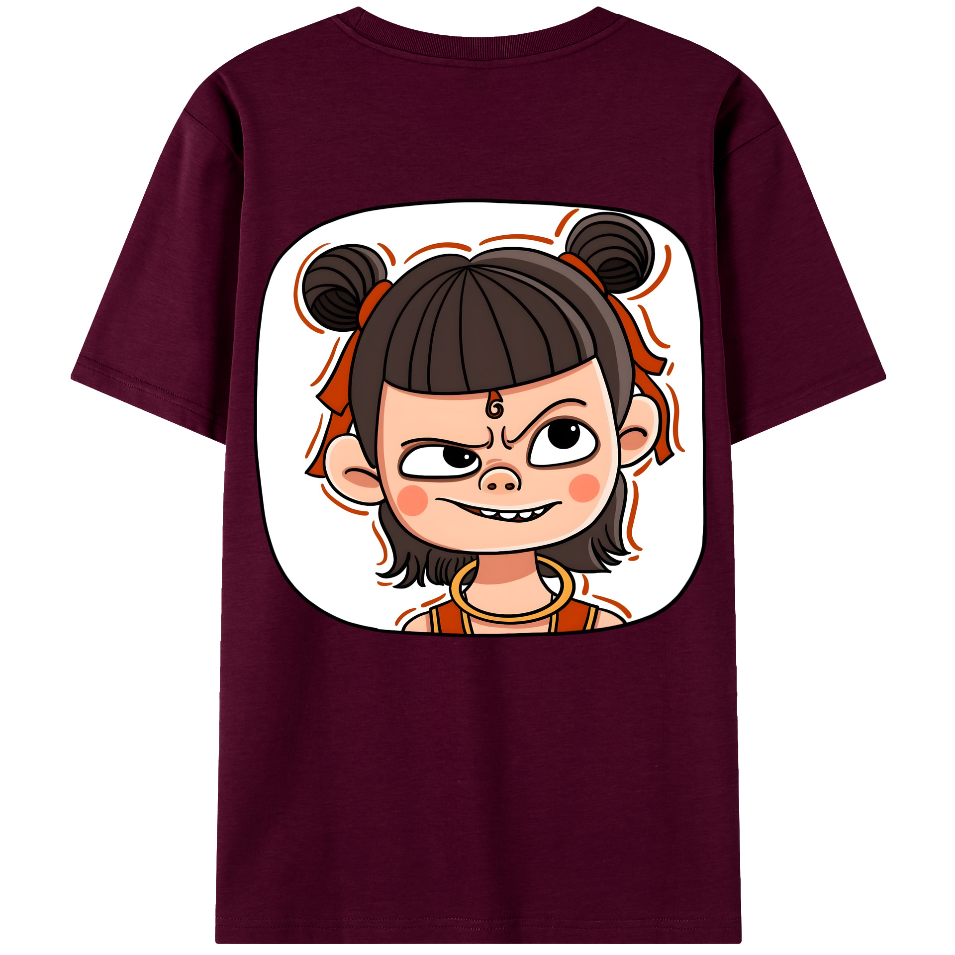 （画像用） Ne Zha 2 ナタ 魔童の大暴れ レディース半袖Tシャツ(バックプリント)